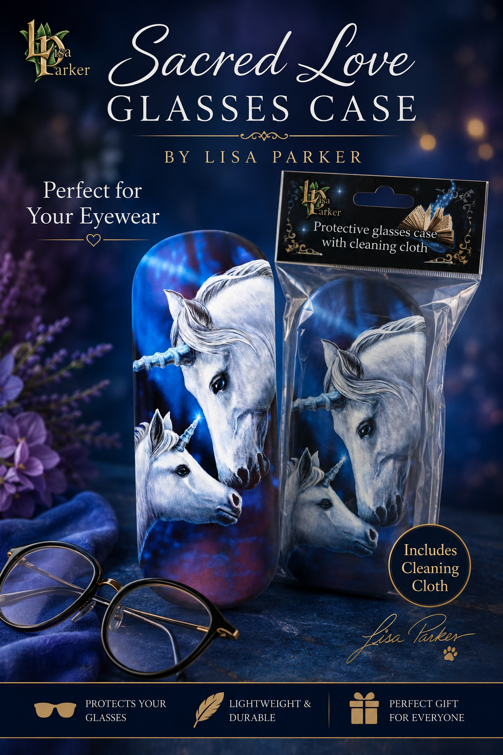 Sacred Love Glasses Case by Lisa Parker - Perfect for Your Eyewear