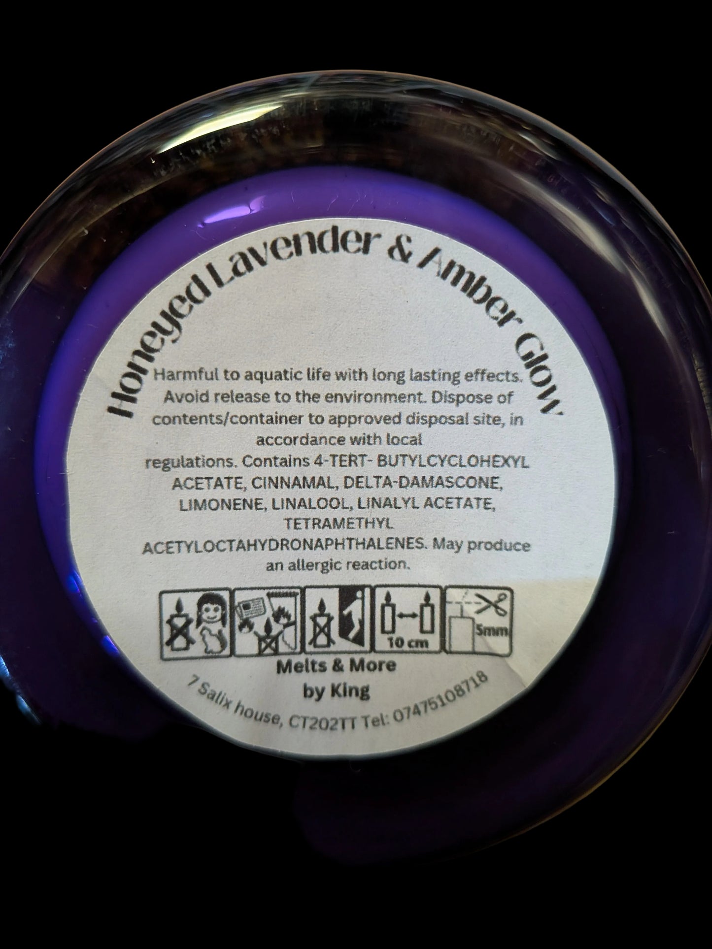 Honeyed Lavender & Amber Glow Wooden Wicked Candle