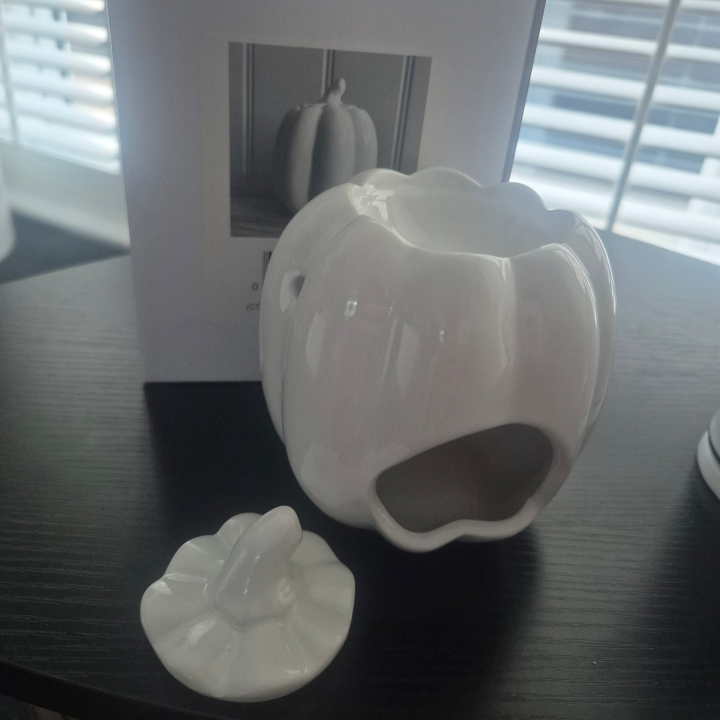 Ceramic Pumpkin Wax Melter with Lid