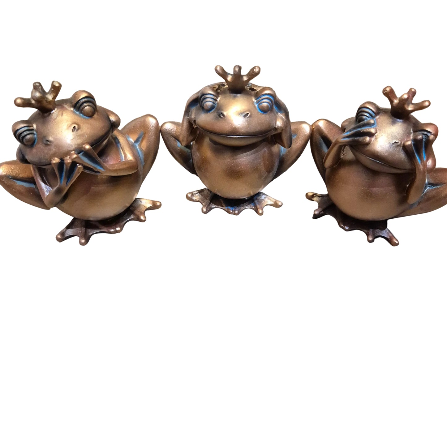 See no evil set of 3 frogs