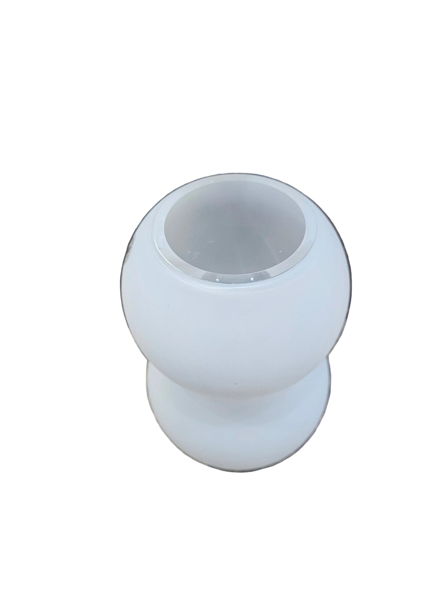 Frosted Glass Vase in White