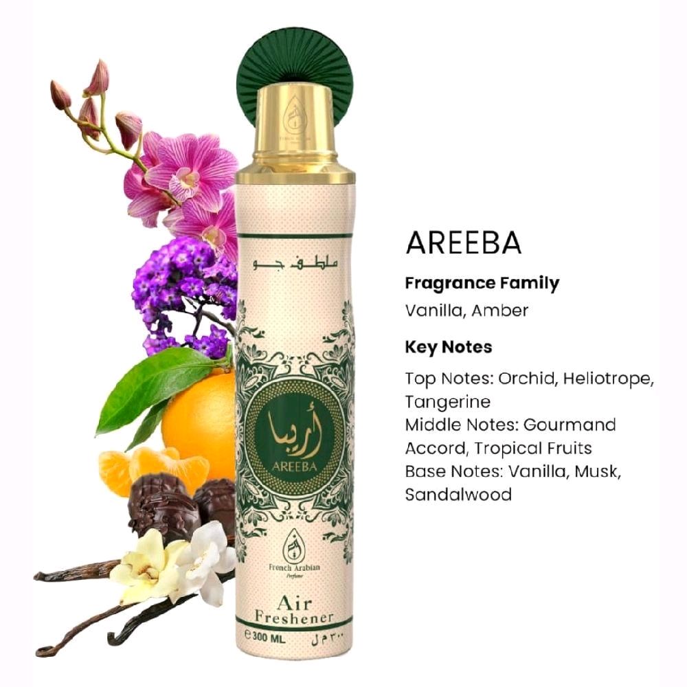 French Arabian Scented Air Fresheners - ZAINEB, AL MUK AL EMARATI, & More - 300ml Each - Fragrant Odour Eliminators Aroma Fragrance