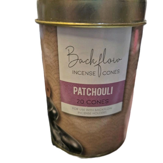 Backflow Incense Cones - Patchouli Scent - 20 Cones for Backflow Incense Holders - Aromatic Fragrance Set Scented
