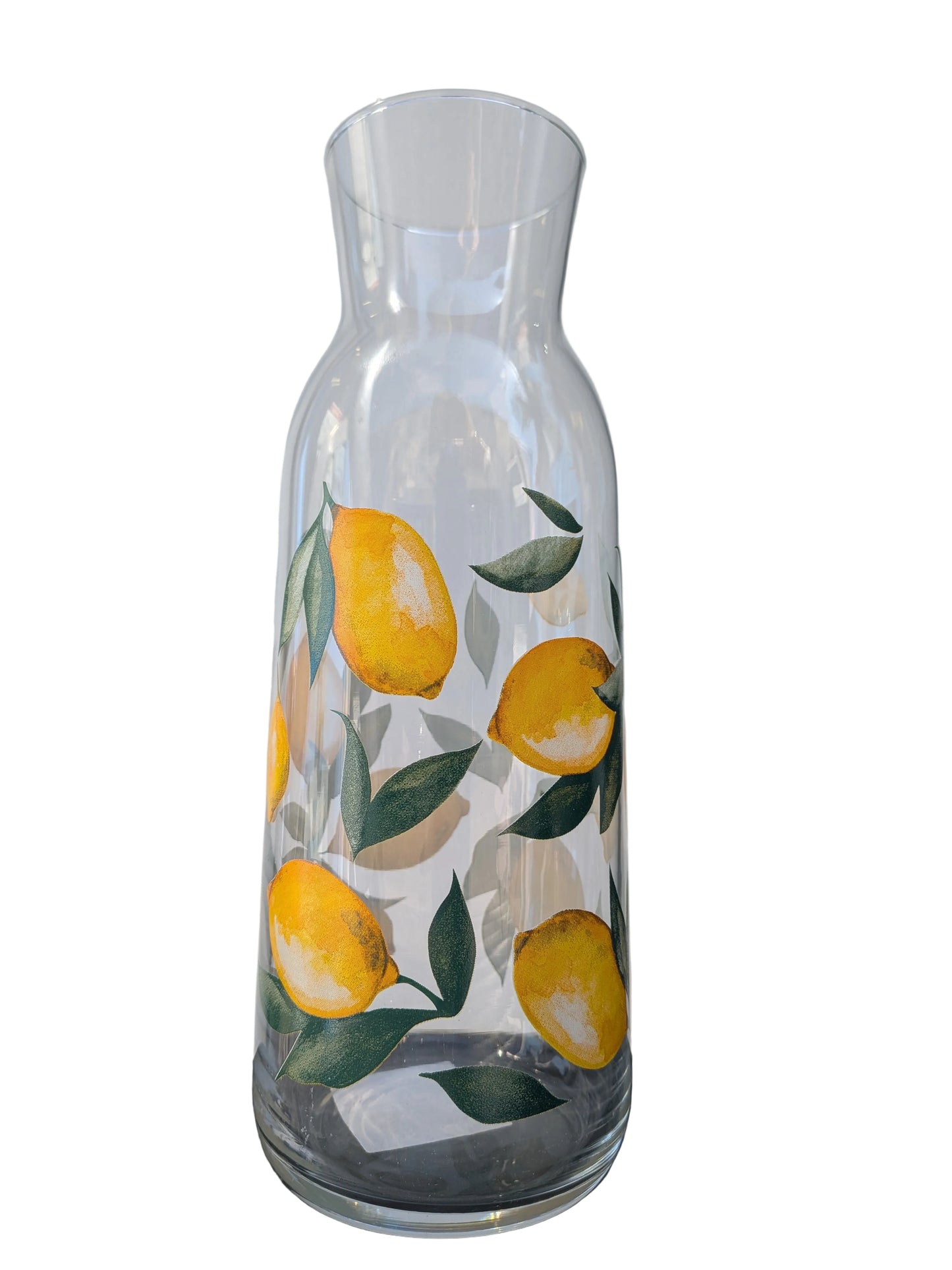 Home Palermo carafe featuring a decorative yellow lemon and green leaf design