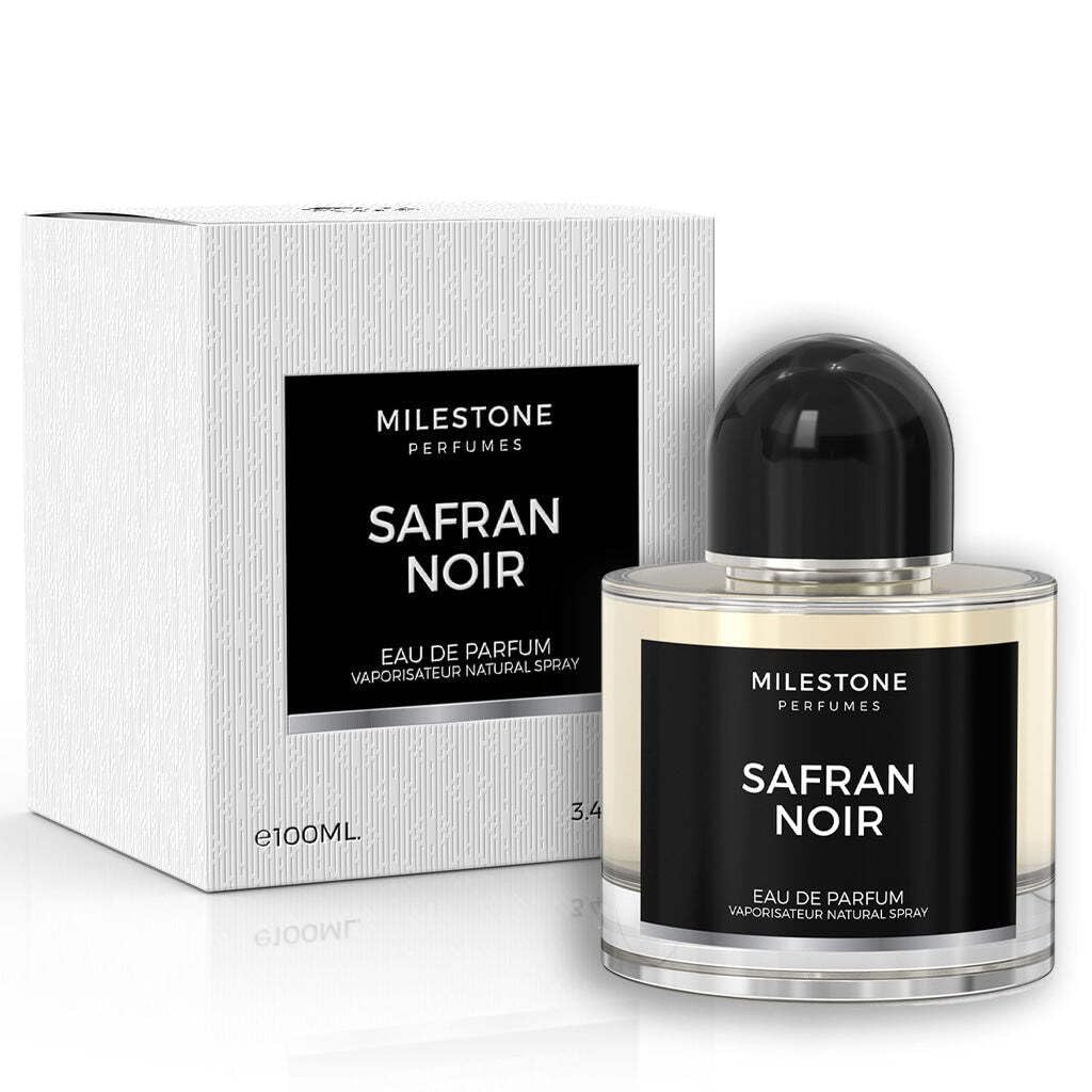Milestone Perfumes Safran Noir Eau de Parfum, a unisex fragrance 100ml