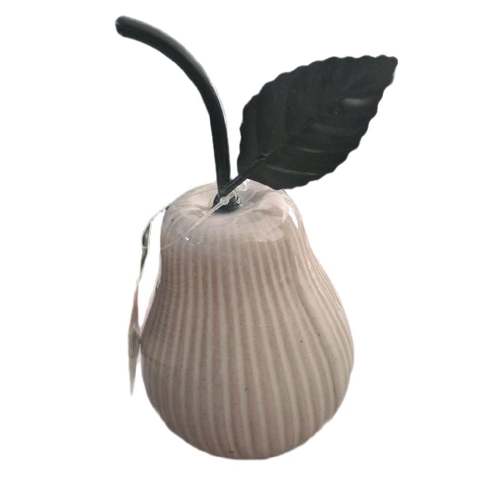 Porcelain Pear Deco, 12cm Decorative Ornaments Fruit - Home Decor - Plants