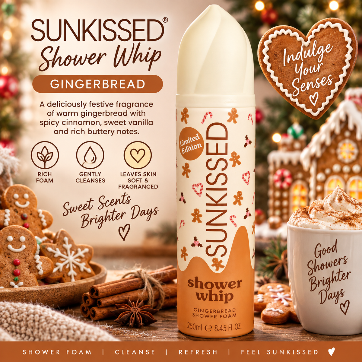 Sunkissed gingerbread shower foam 250ml