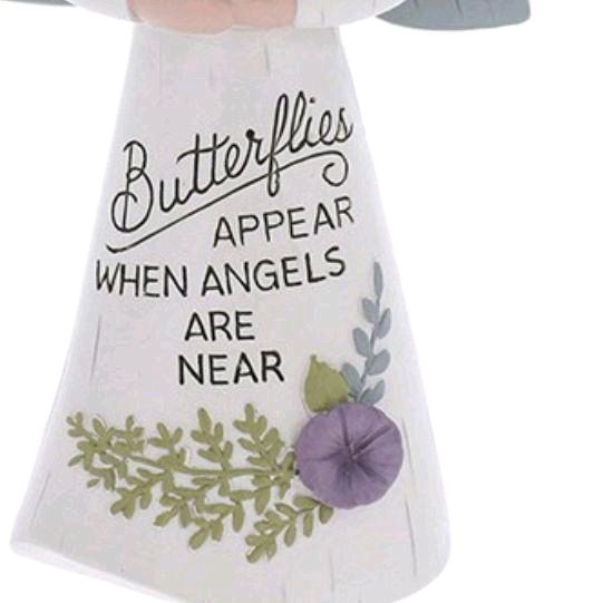 Angel With Butterfly Home Decor Ornament - 'Butterflies Appear When Angels Are Near' Inspirational Quote Decor Gift Decorative