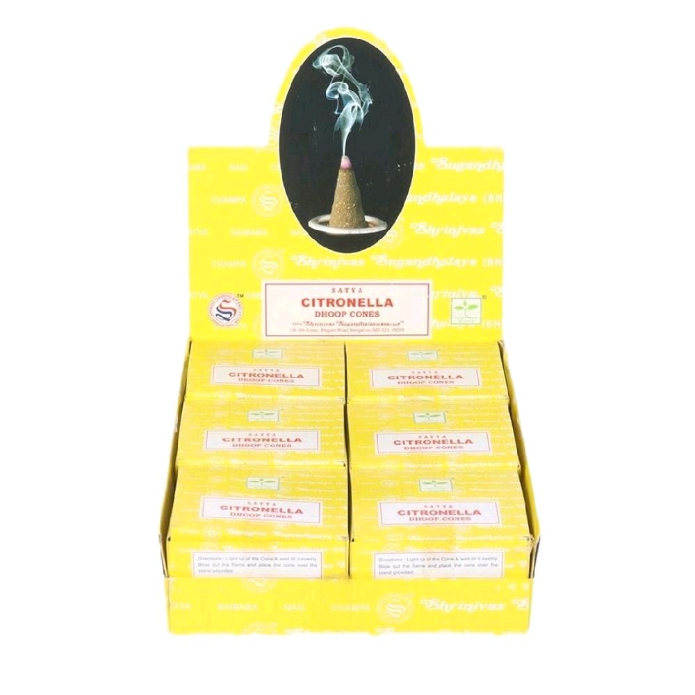 Sage Citronella Dhoop Incense - 12 Packs of Citronella Dhoop Cones - Ideal for Your Needs Scent Aroma