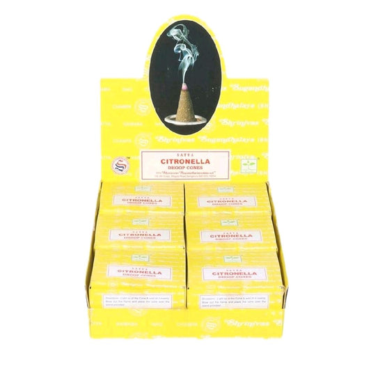 Sage Citronella Dhoop Incense - 12 Packs of Citronella Dhoop Cones - Ideal for Your Needs Scent Aroma