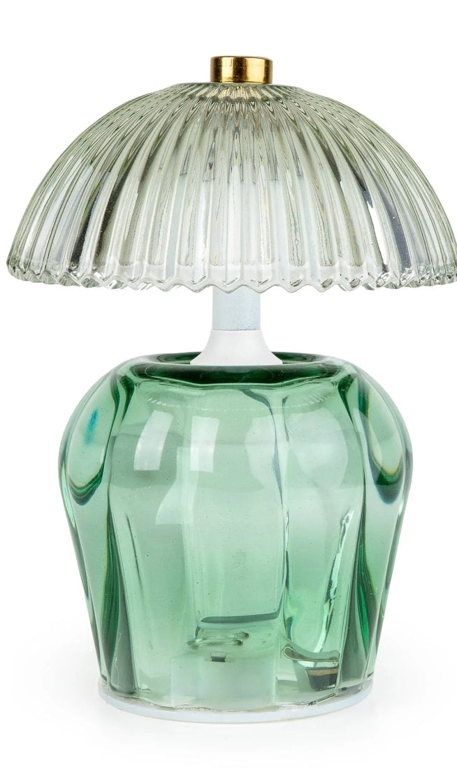 Vintage Ridged Glass LED Table Lamp