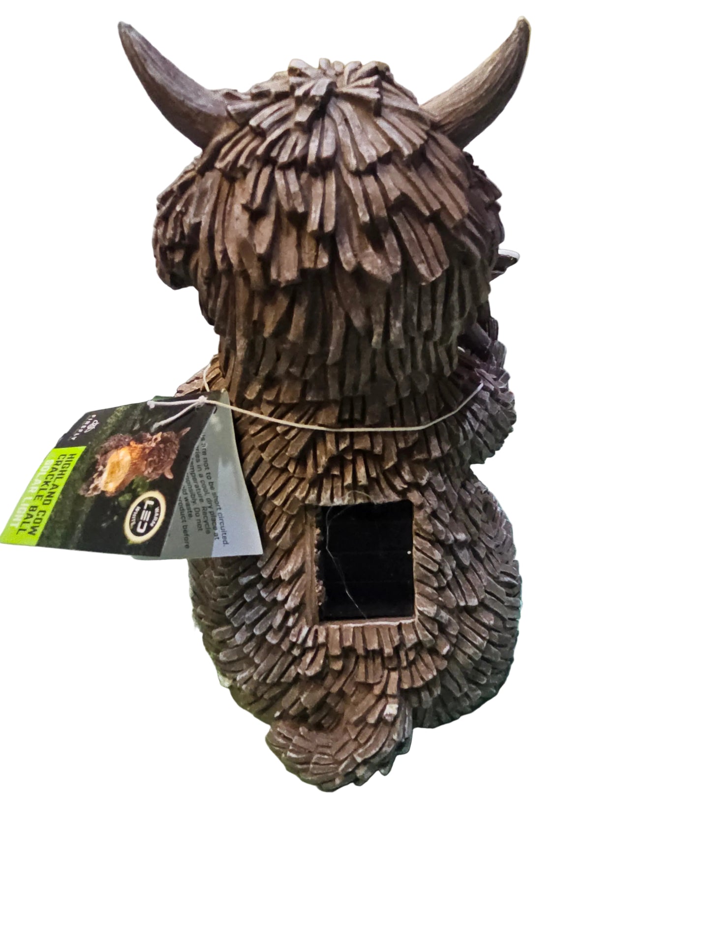 Highland Cow Crackle Ball Solar Light
