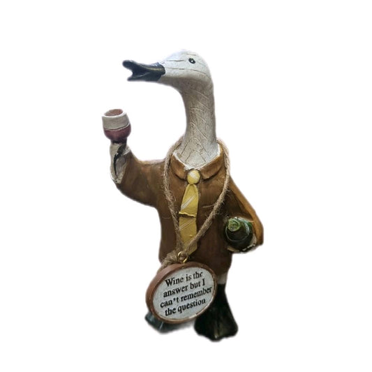 Novelty Duck Ornament with Message Plaque