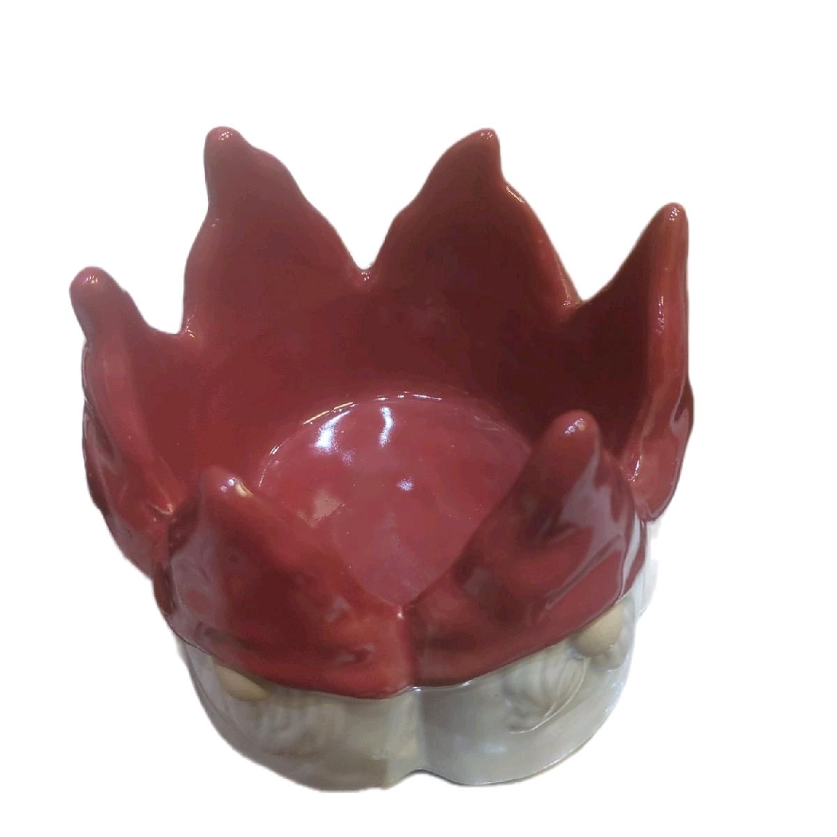 Red Ceramic Gonk Pot 12cm - Home Garden Plant Pot