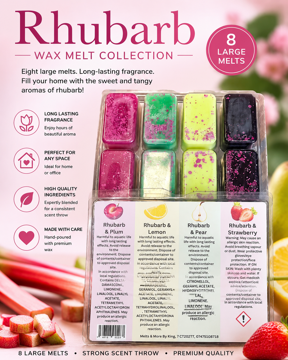 Rhubarb Wax Melt Collection