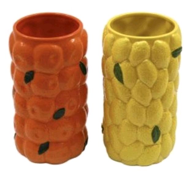 2A Citrus Vase Decor 18cm - Stylish Centrepiece for Home Ornaments Decorative Room