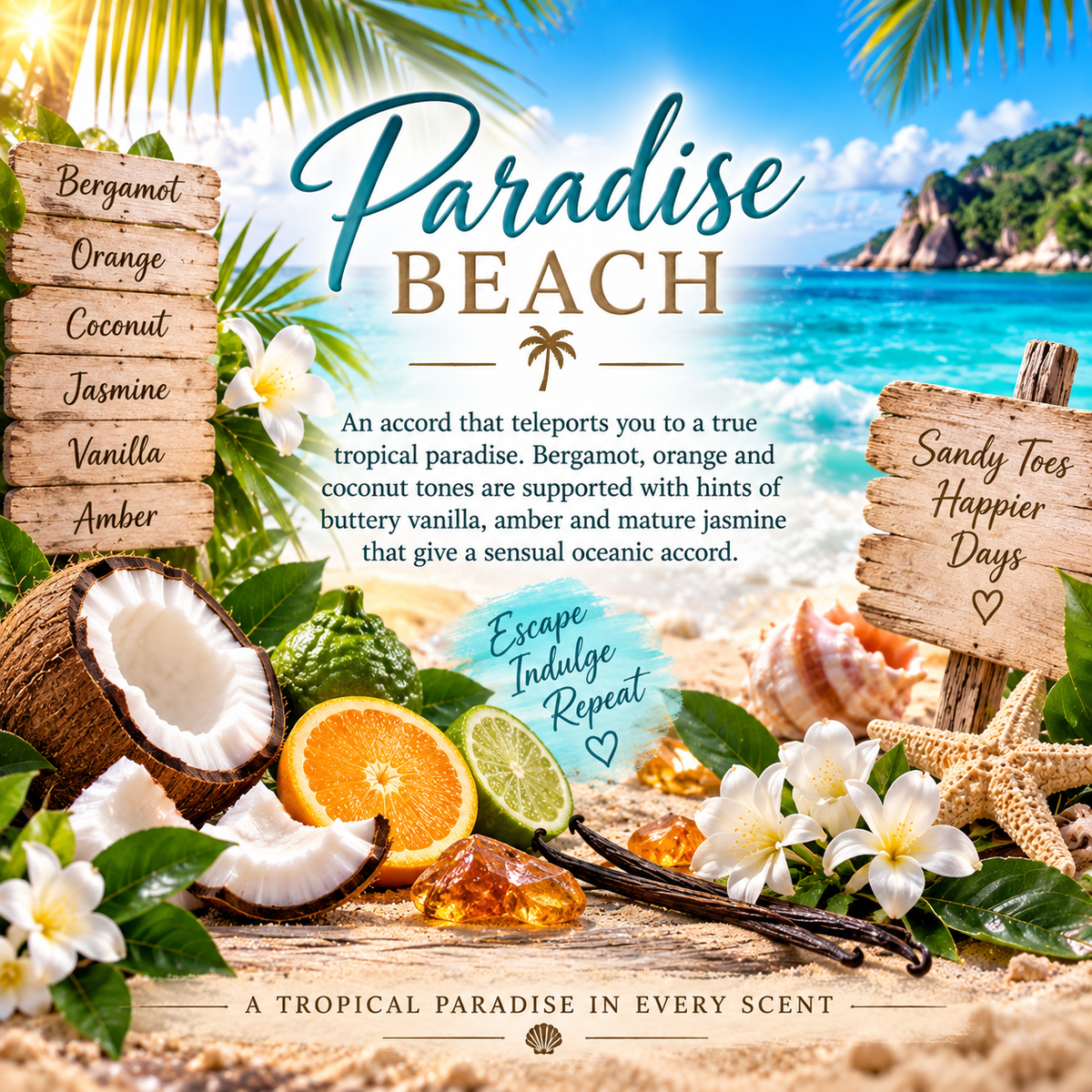Wax melt bars inspired by Scents of the sea 50g