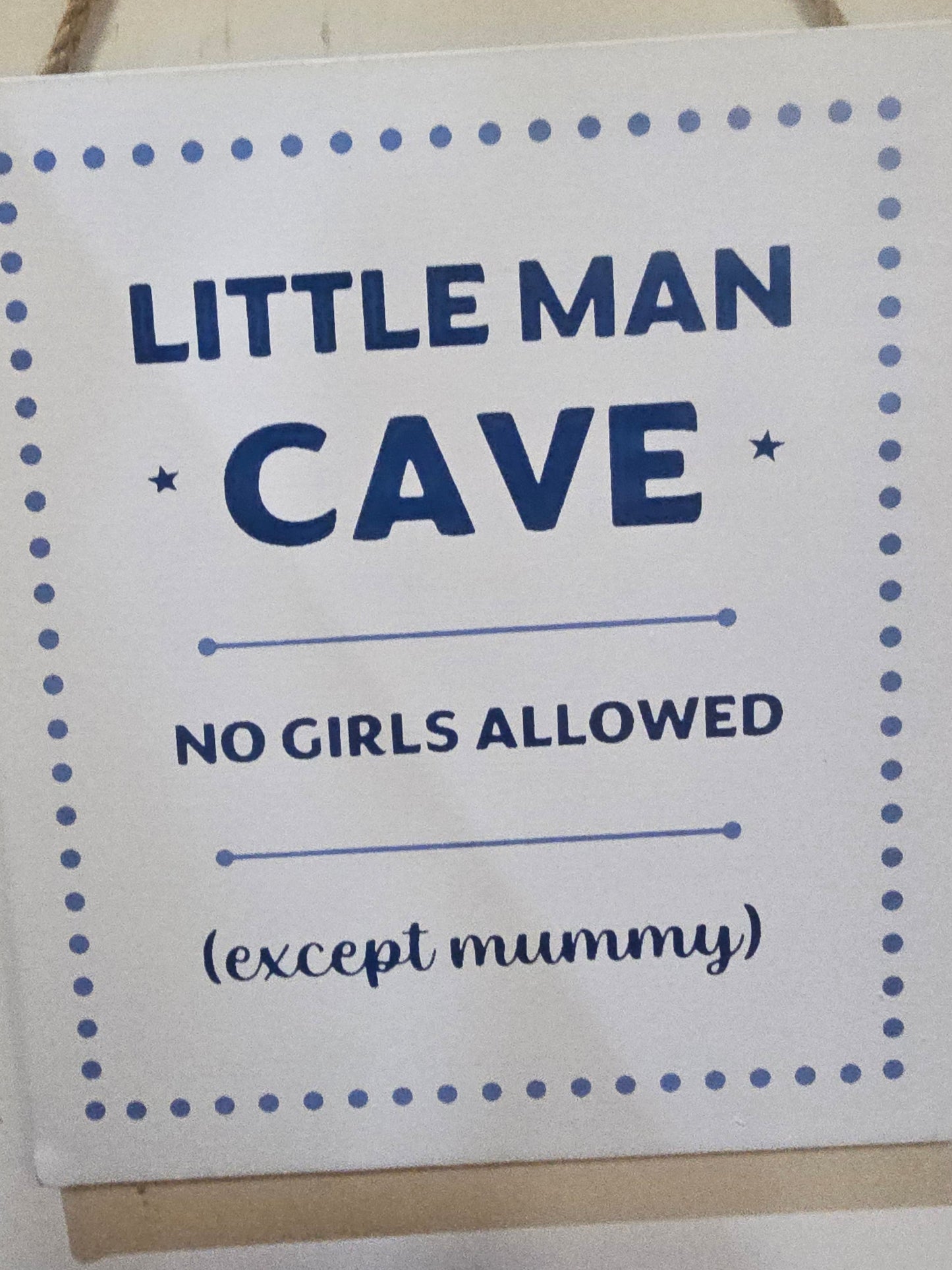 Little Man Cave Hanging Sign