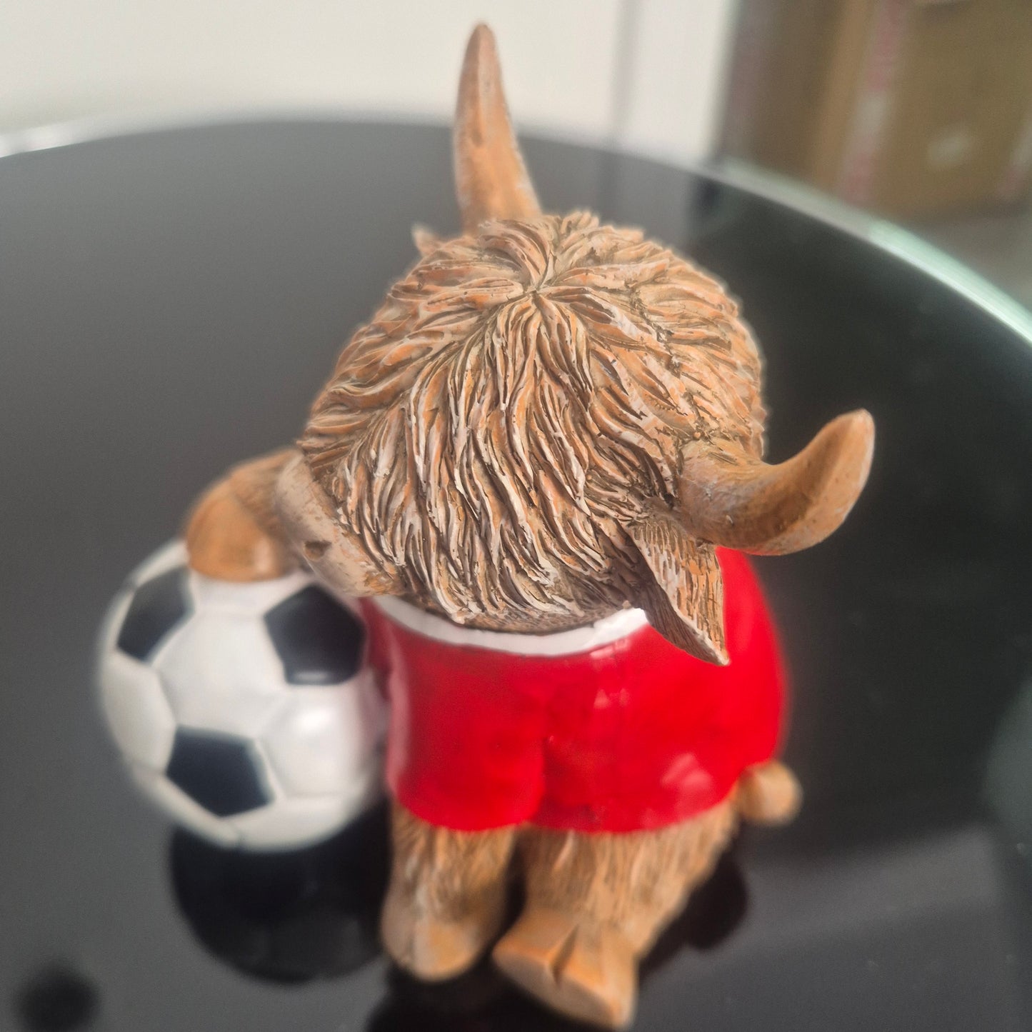 Highland cow red football