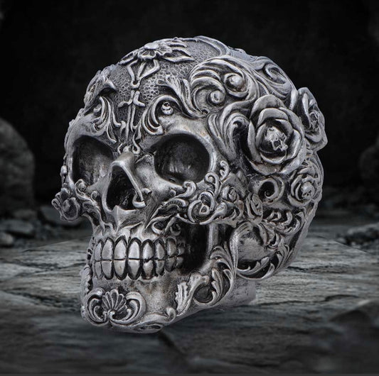 Gilded Memento
Gilded Memento Gothic Skull Figurine 12.2cm