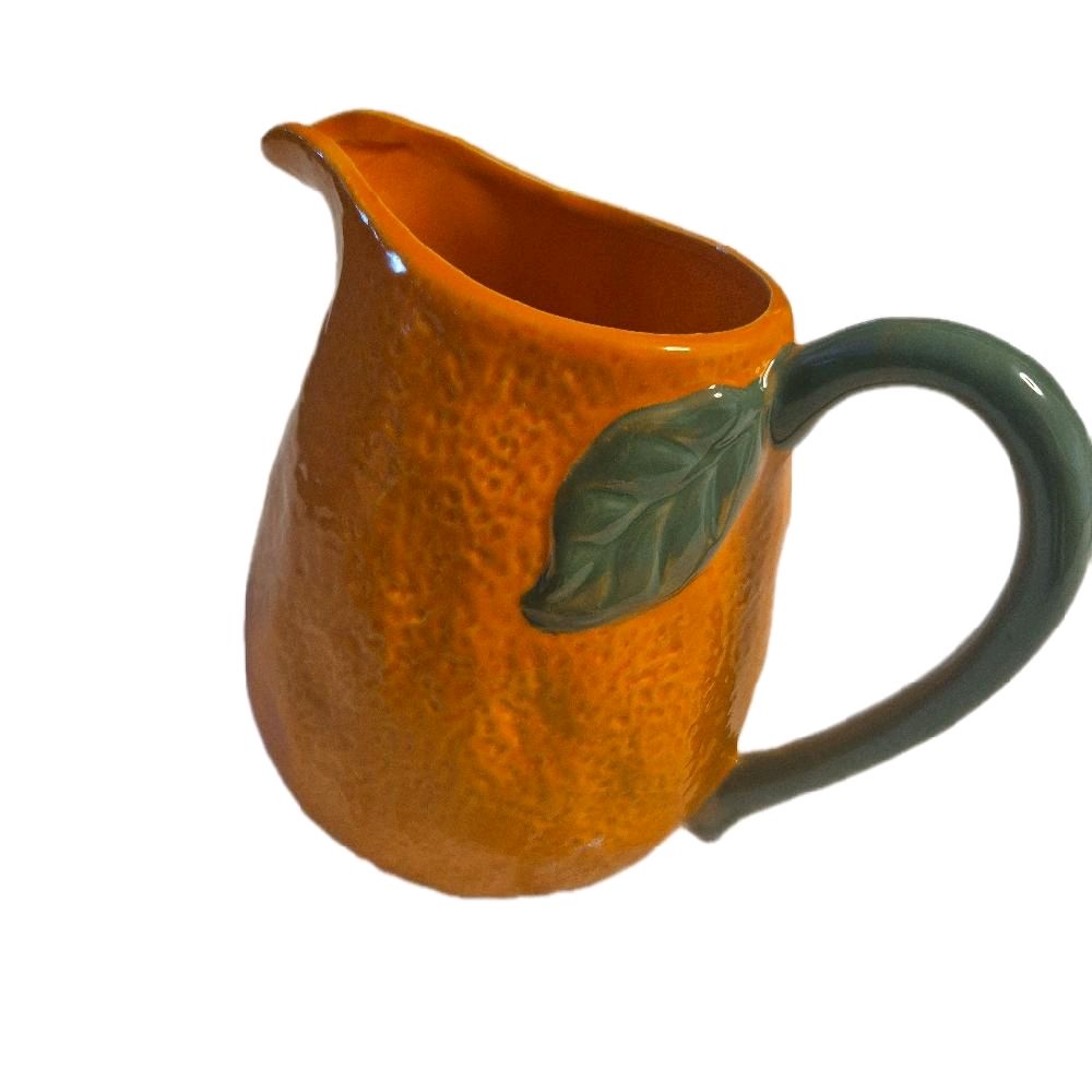 Orange Jug - 16.5cm - Perfect for Home Bar and Kitchen - Drinkware Iced Tea Serving