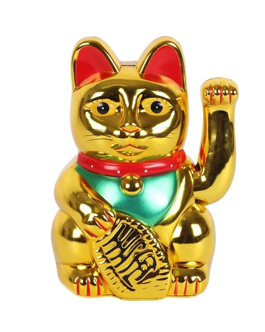 6 Inch Gold Money Cat