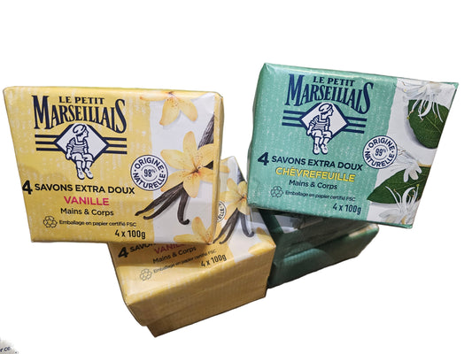 Le Petit Marseillais Extra Gentle Soaps for hands and body.