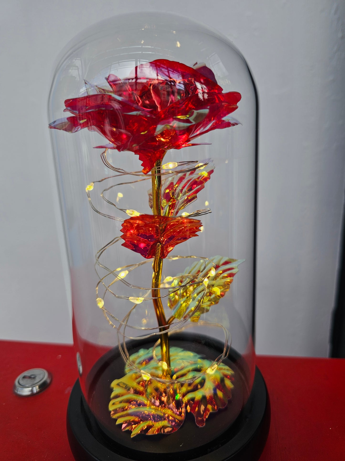 LED Eternal Rose Flower in Glass Dome