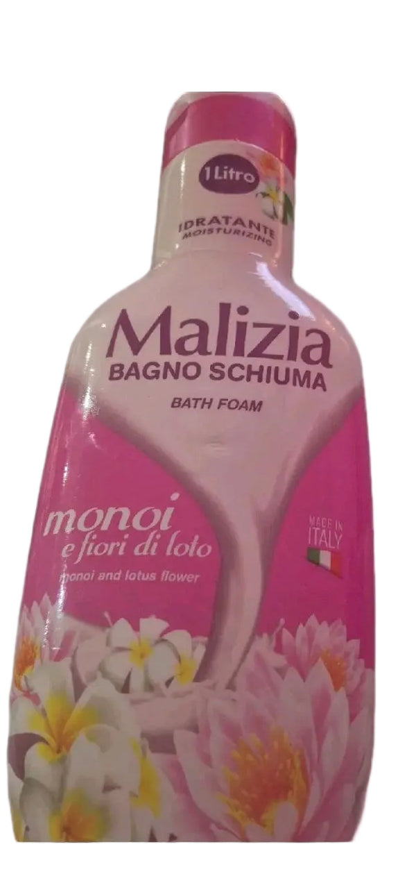 Malizia Bath Foam 1 litre in a variety of different scents