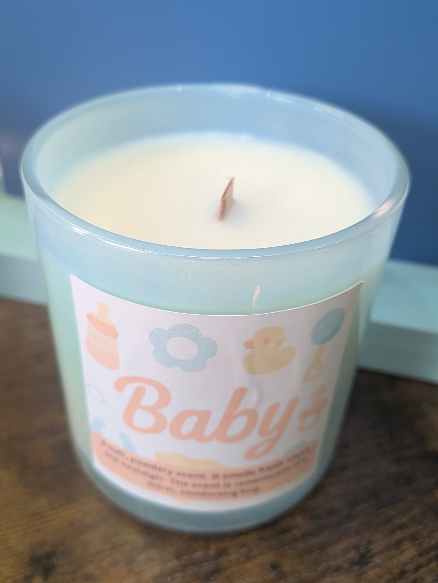 Baby wooden wick candles