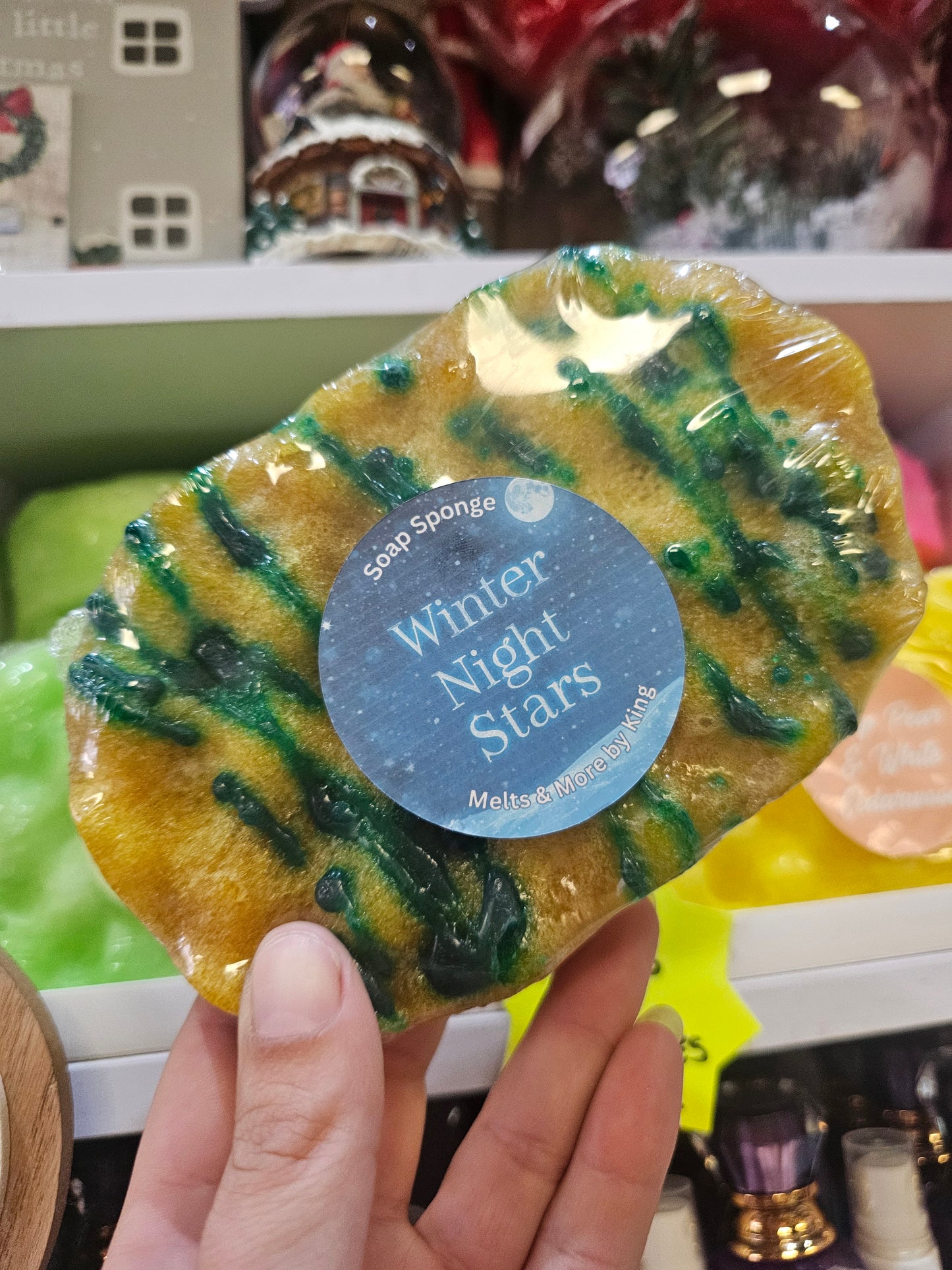 Christmas Themed Exfoliating Soap filled Sponges