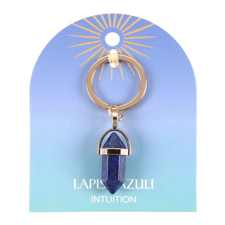 Crystal Stone on Gold colour Keyring