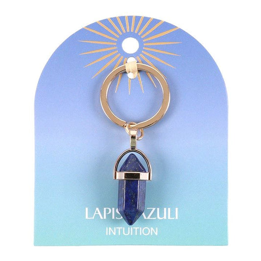Crystal Stone on Gold colour Keyring