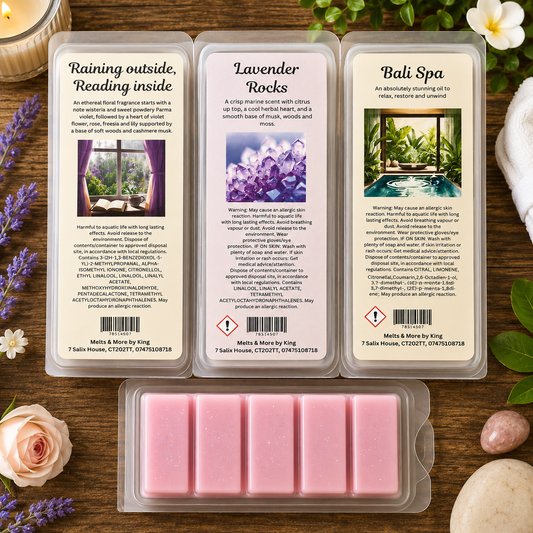 Spa and relaxation inspired wax melts various scents