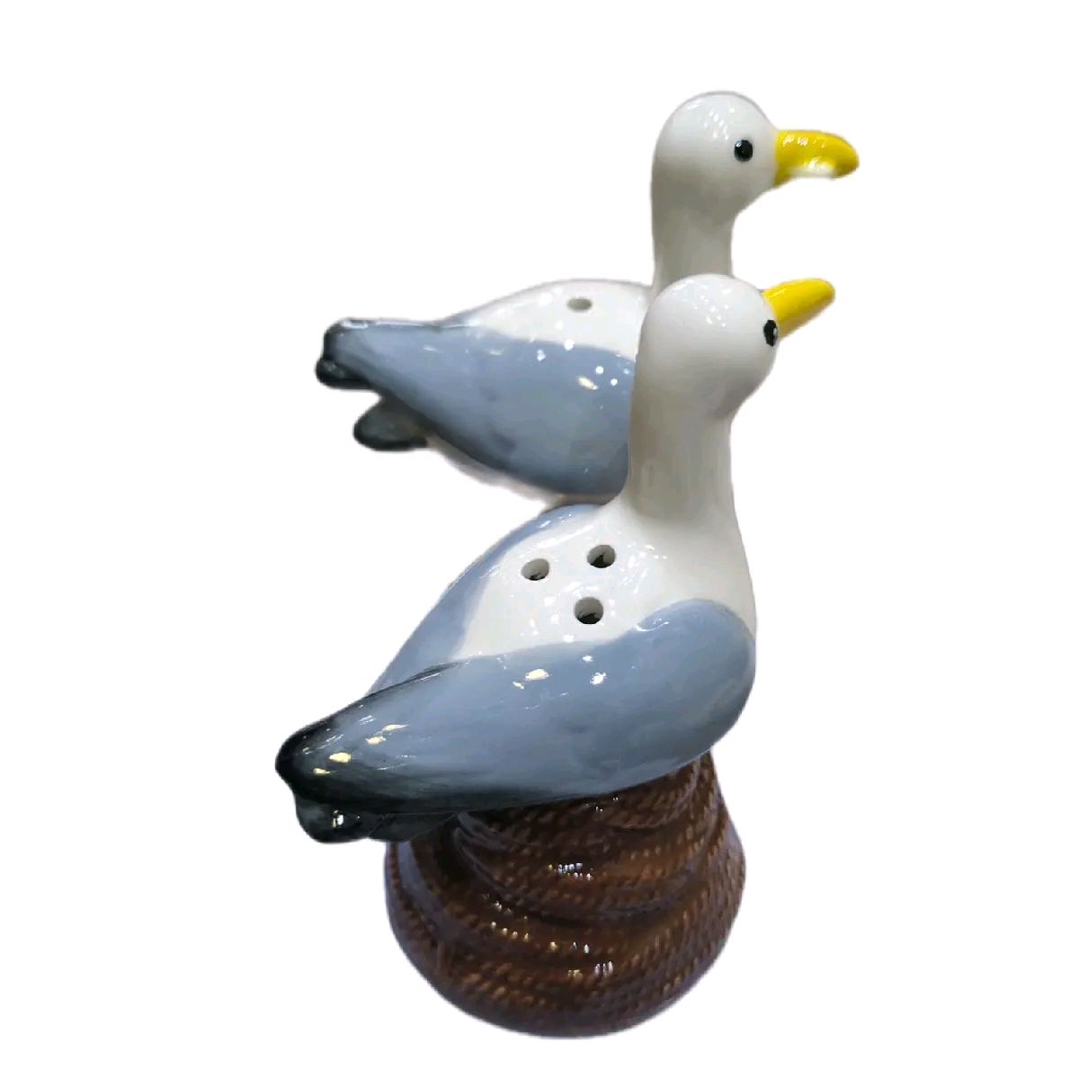 Seagull Salt & Pepper Shakers - Ceramic Nautical Set for Kitchen