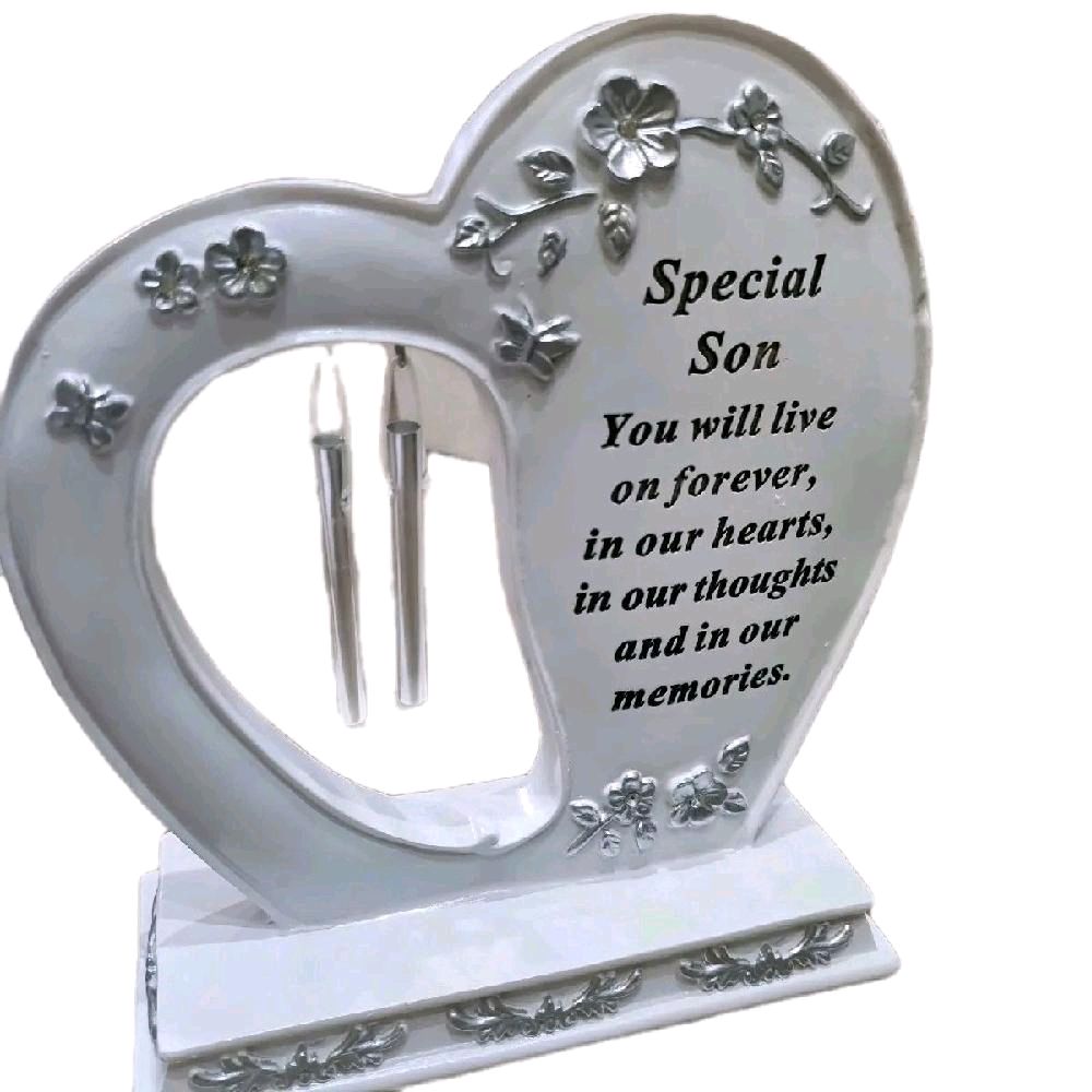 Special Son Windchime Memorial Plaque Decor