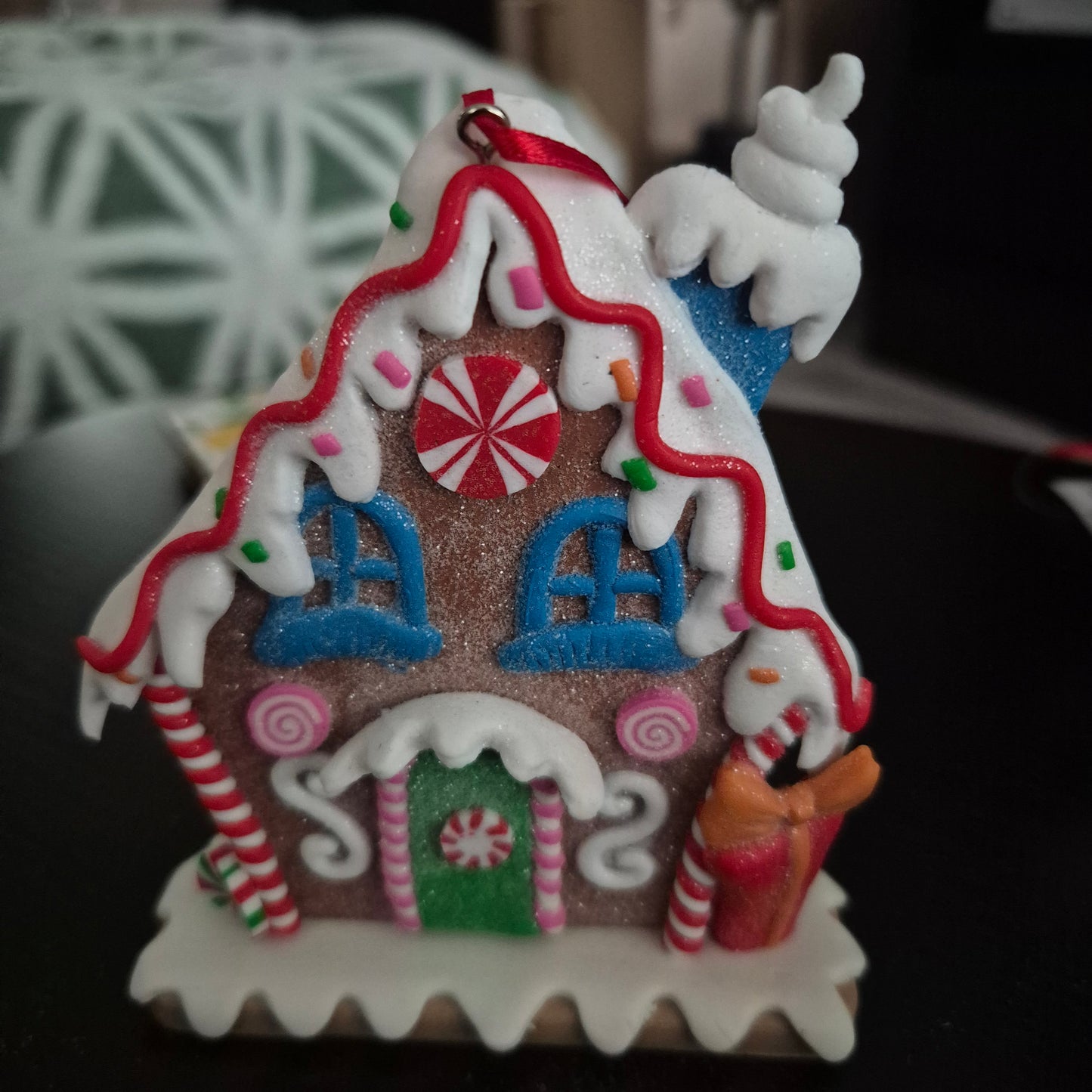 Christmas Cookie Gingerbread House Front Hanging Decoration