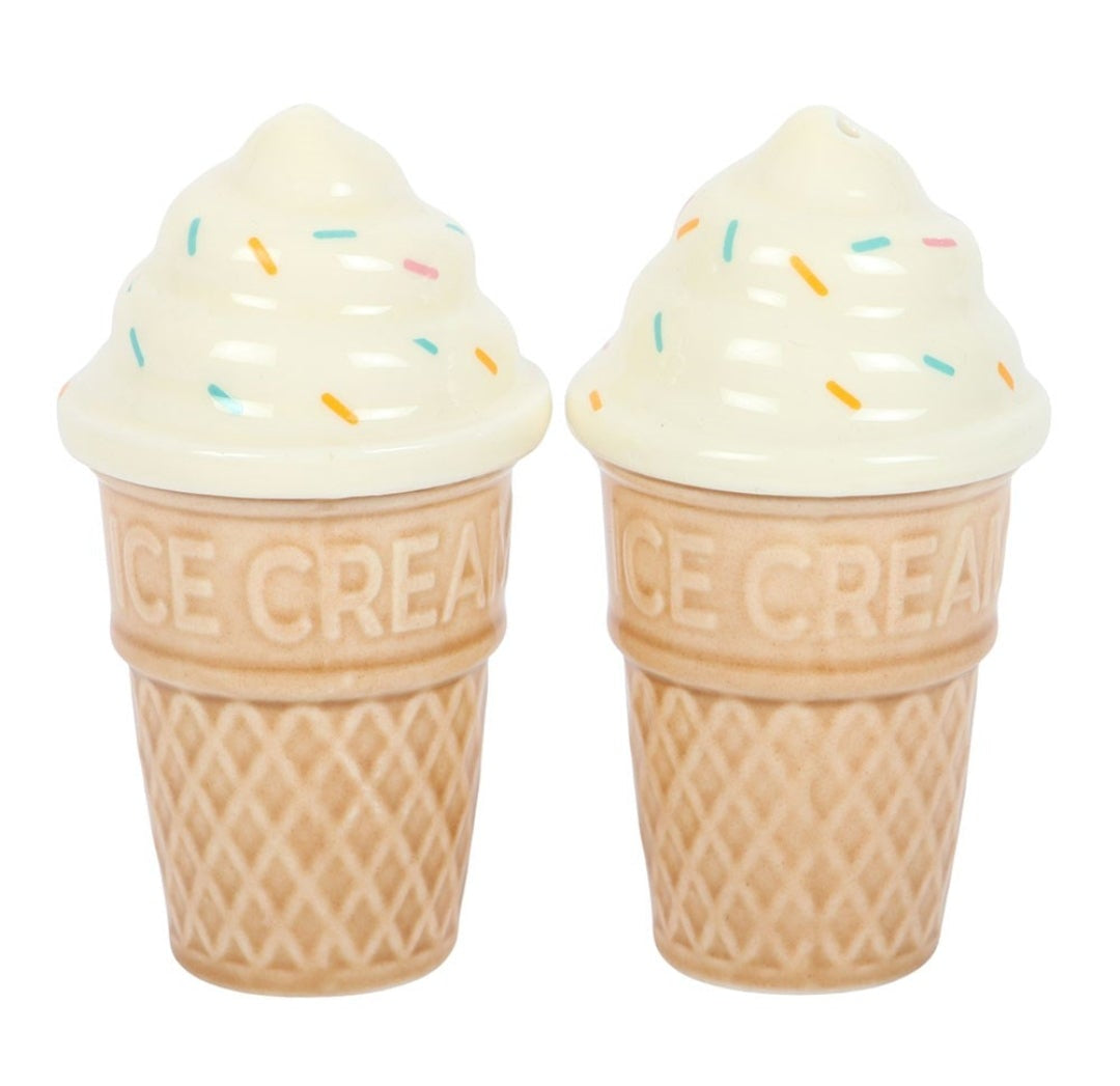 Ice Cream Cone Salt and Pepper Shakers
