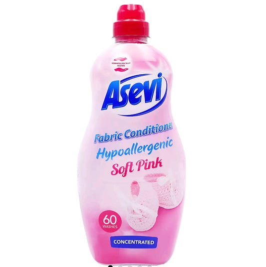Asevi Hypoallergenic Soft Pink Fabric Conditioner 1380ml (60 Washes)
