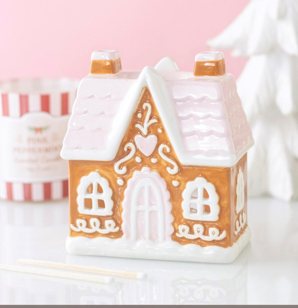 Sugarplum Gingerbread House Oil Burner and Wax Warmer