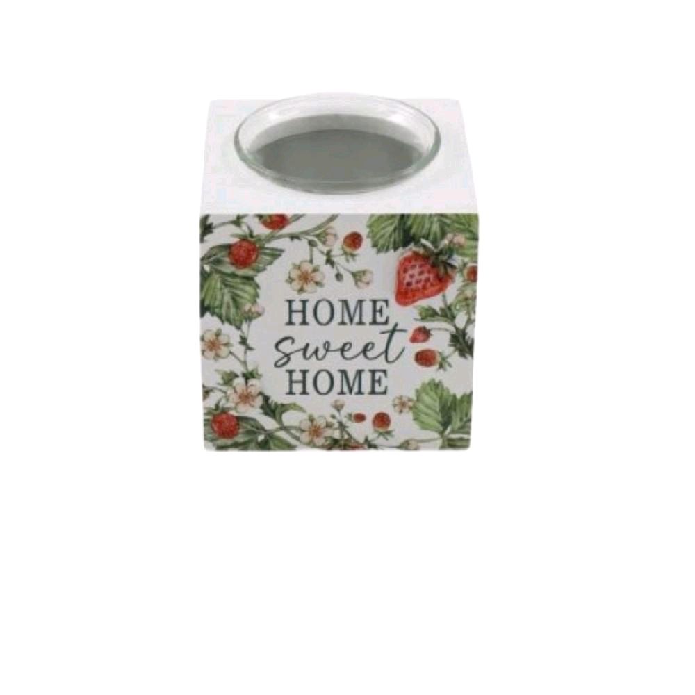 Small Strawberry Tea Light Holder 8cm - Decorative Ornaments for Home Decor Gift Wooden