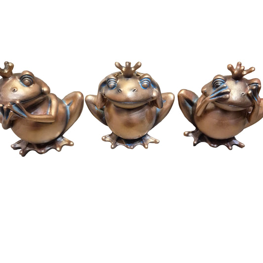 See no evil set of 3 frogs