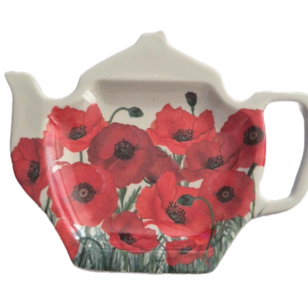 Poppy Design Melamine Teabag Holder Organiser for Stylish Tea Storage Lightweight