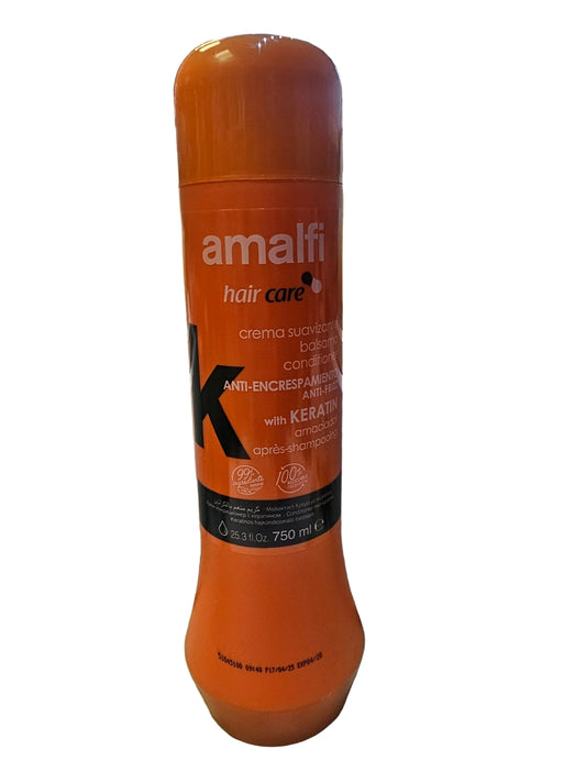 Amalfi Keratin Hair Conditioner, specifically designed as an anti-frizz formula.