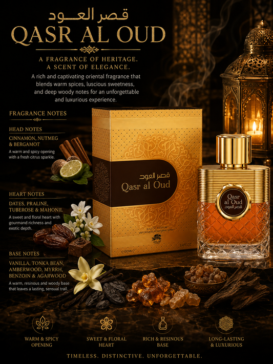 Qasr Al Oud Eau De Parfum by Al Fares 100ml