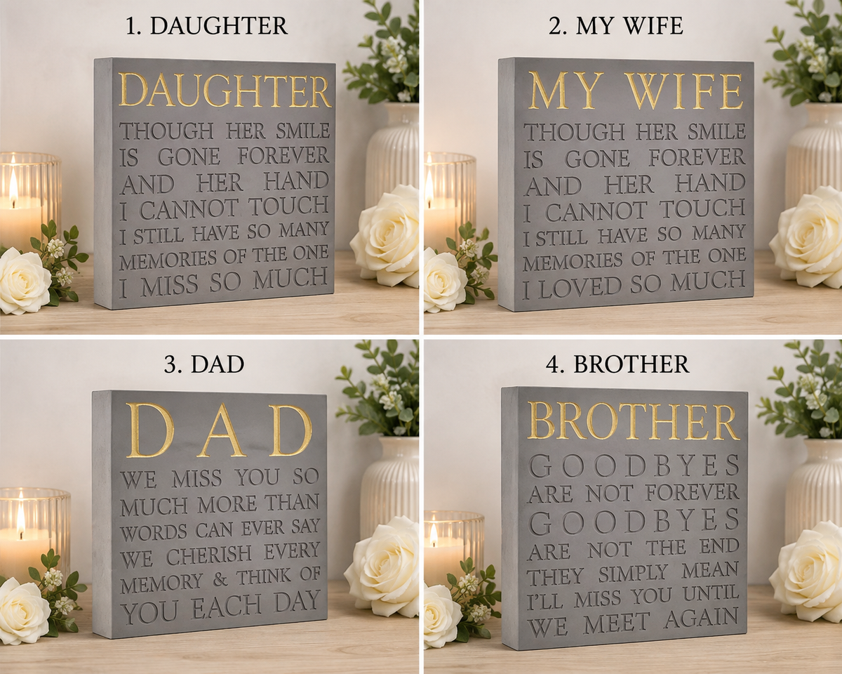 Thoughts of You sentimental plaque, 4 options