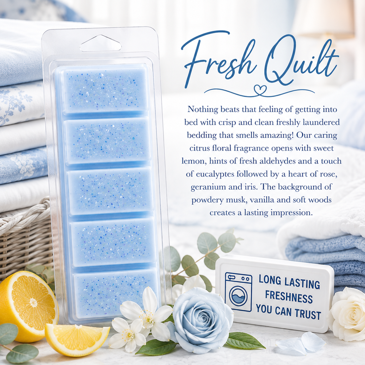 Wax Melt Bars,  Fresh and clean   50g