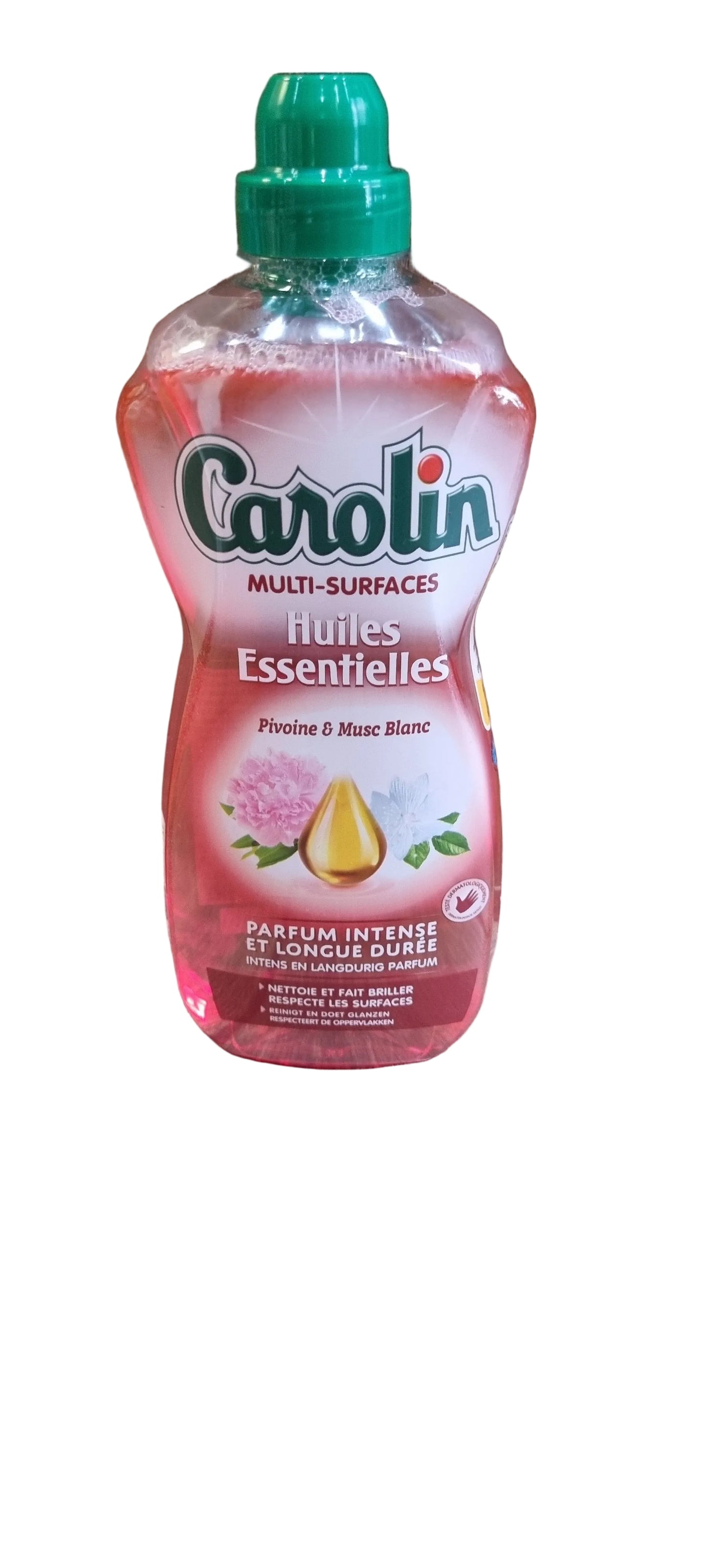 Carolin Multi-Surface Cleaner with Essential Oils, featuring a Peony & White Musk scent 1L
