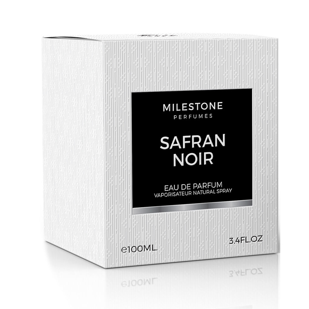 Milestone Perfumes Safran Noir Eau de Parfum, a unisex fragrance 100ml