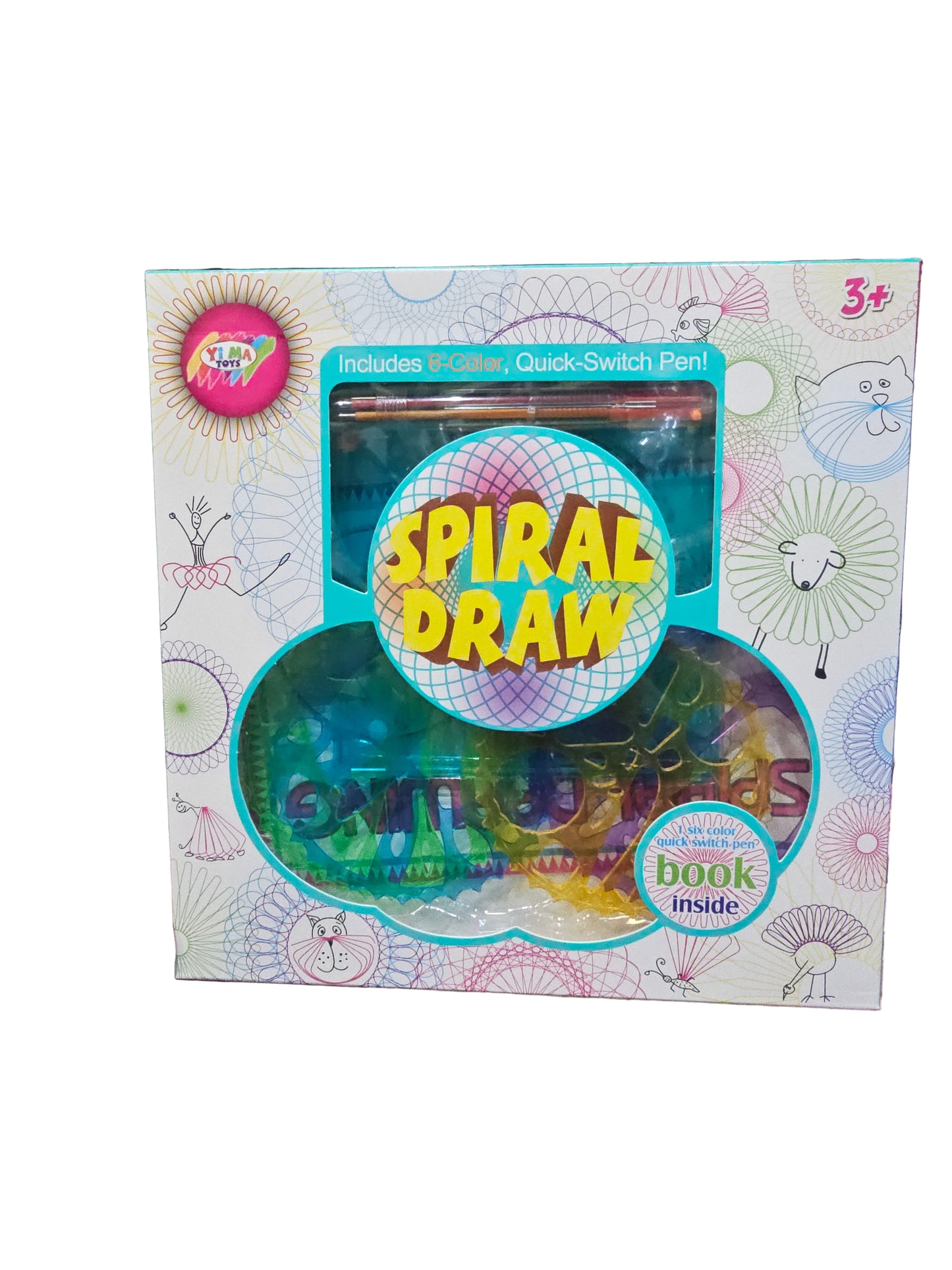 Spiral Draw art set, an arts and crafts game designed to create geometric patterns.
